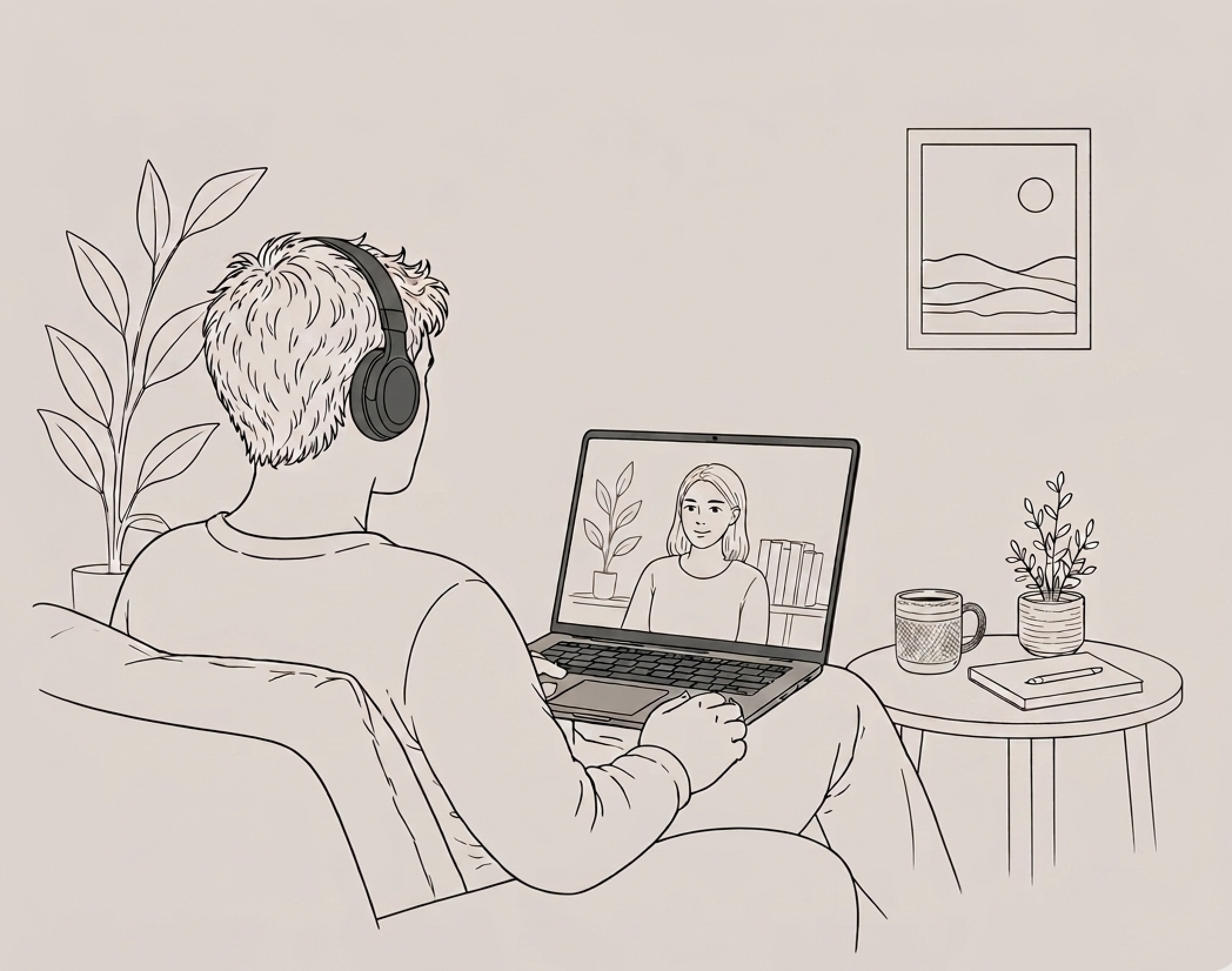 Abstract psychotherapy artwork